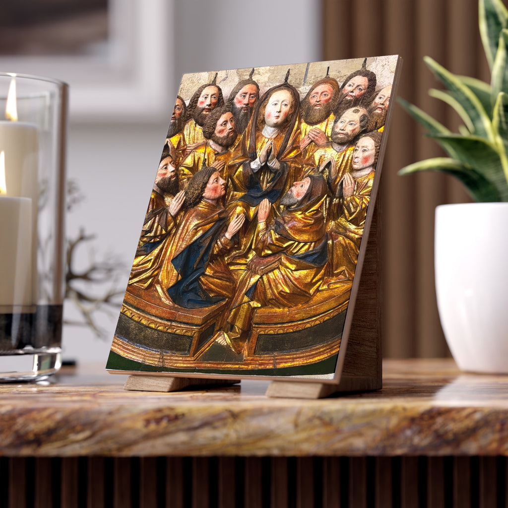 Descent of the Holy Spirit upon the Virgin and the Apostles Ceramic Photo Tile