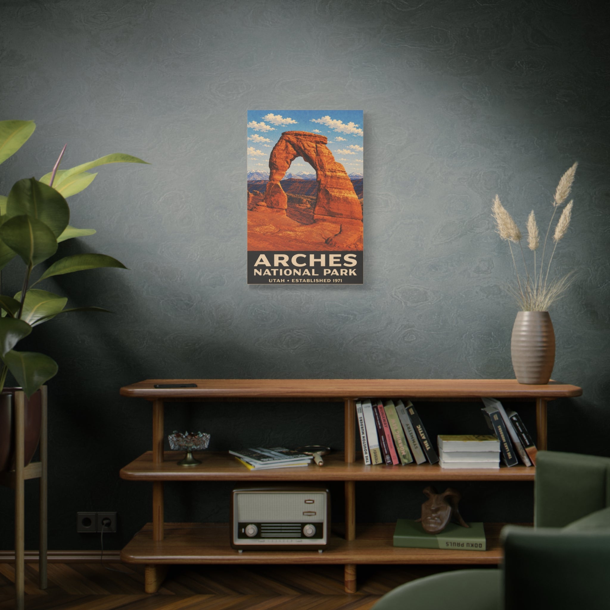 Arches National Park Vintage Poster Canvas Print — Matte Stretched Wall Art