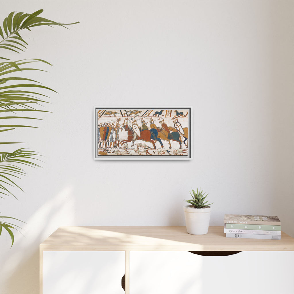 Bayeux Tapestry Battle of Hastings Framed Canvas