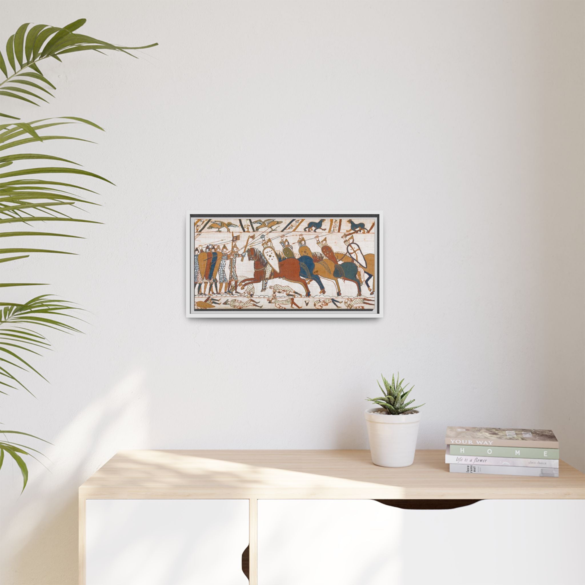 Bayeux Tapestry Battle of Hastings Framed Canvas