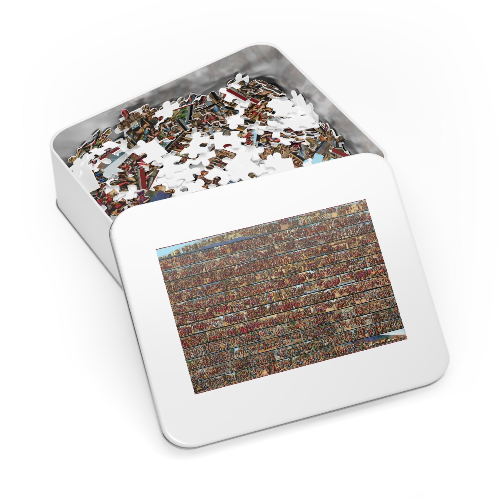 Historical Colorized Trajan's Column Engravings Depiction Jigsaw Puzzle (Tin Box)
