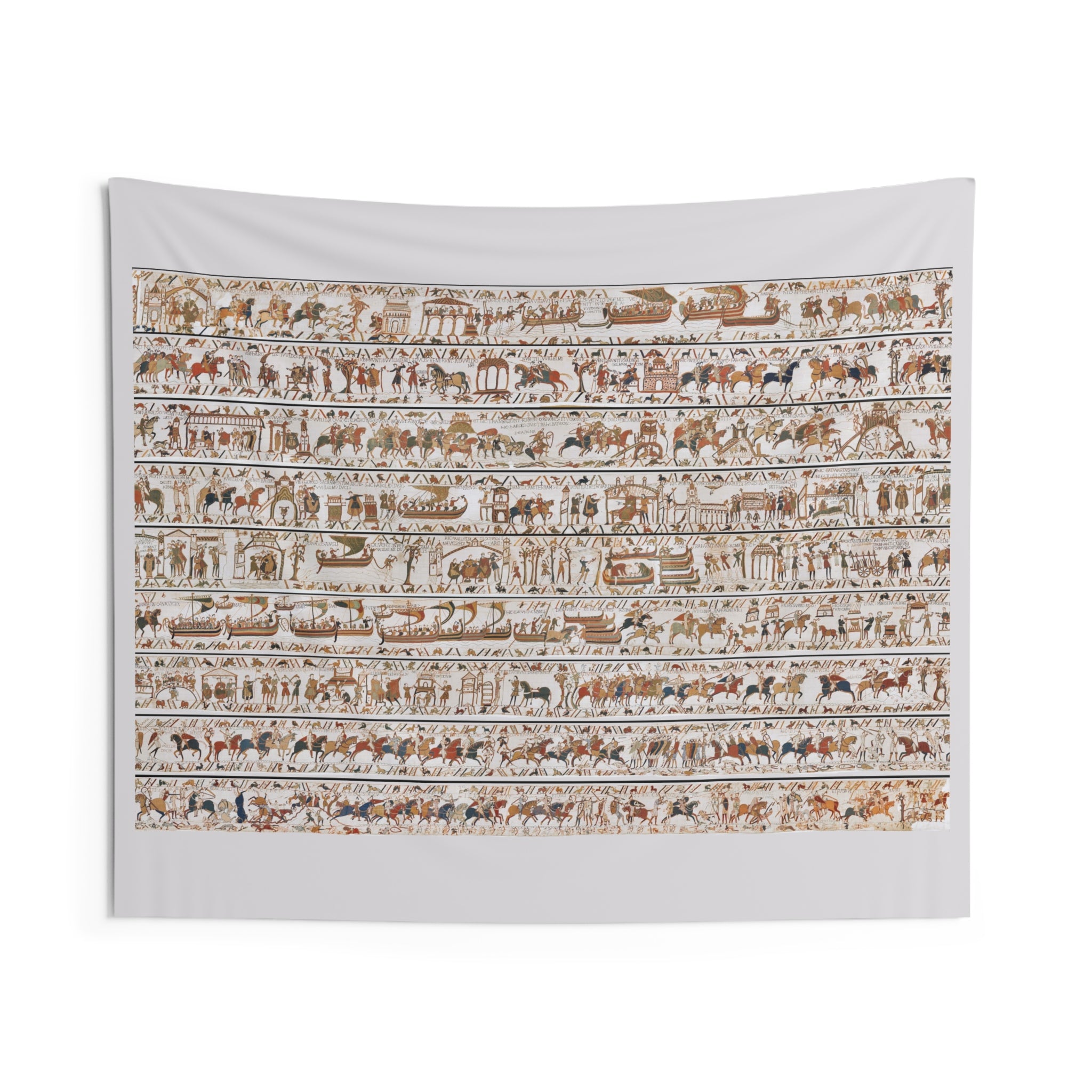 Bayeux Tapestry Battle of Hastings Indoor Wall Tapestry | Historic Medieval Scene