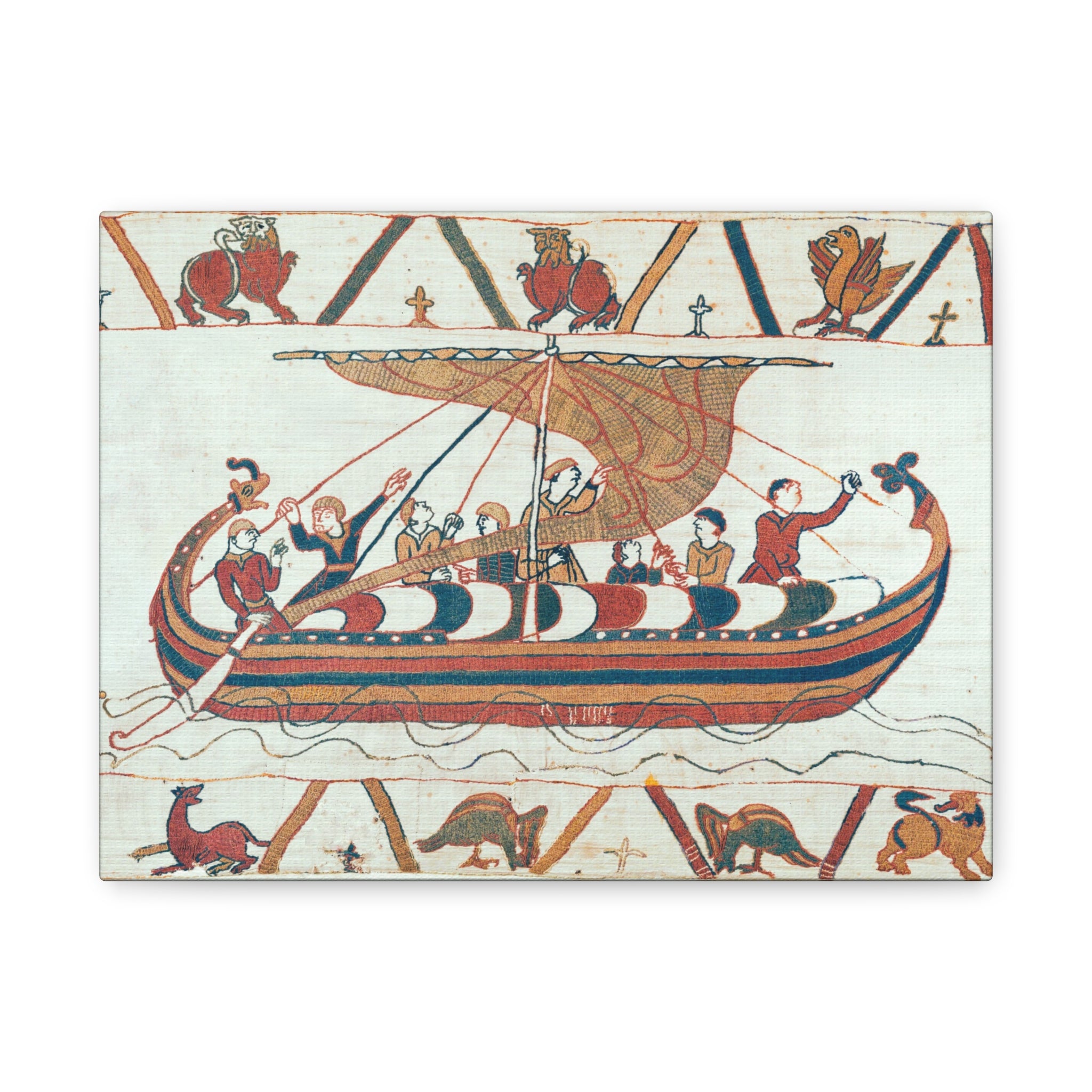 Bayeux Tapestry Norman Longship Canvas Print