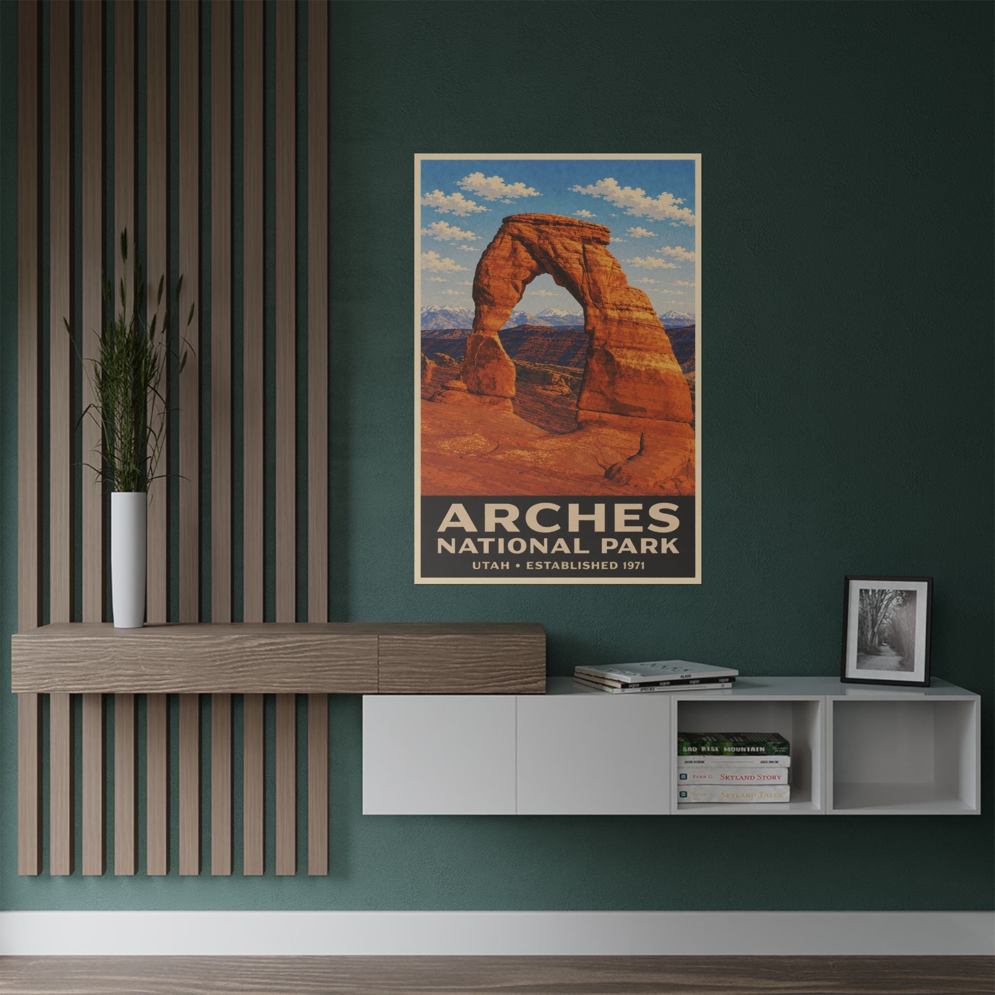 Arches National Park Satin Poster – Vintage Travel Wall Art (300gsm)
