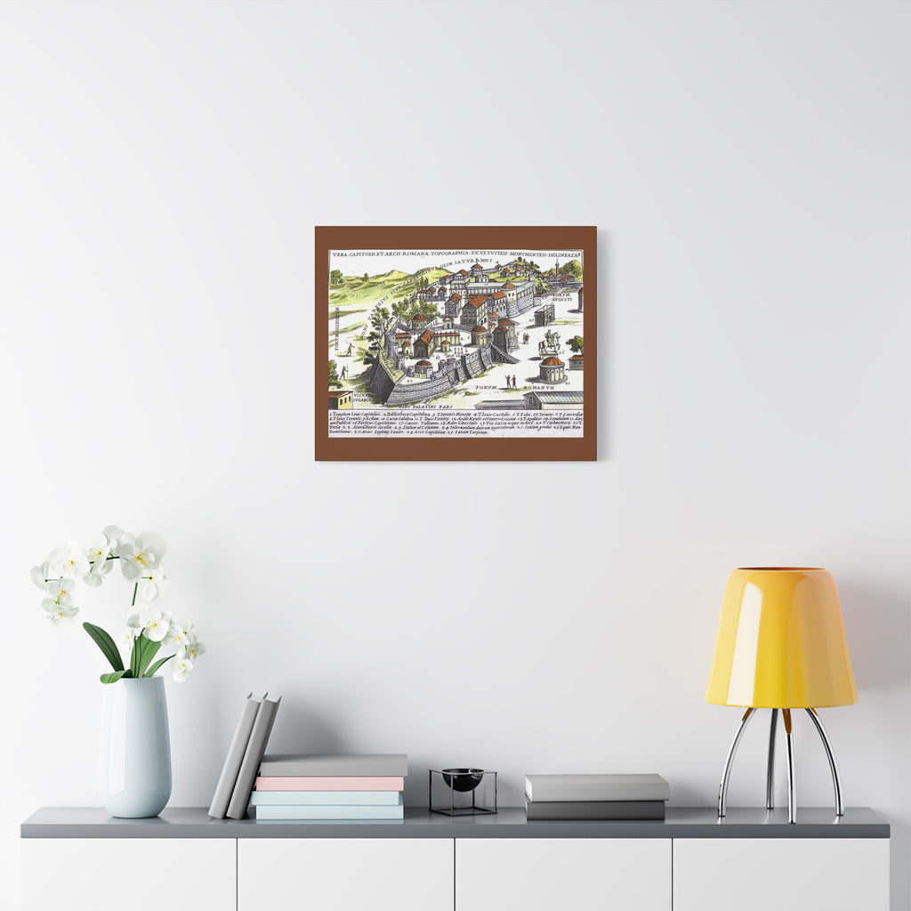 Capitoline Hill & Roman Forum, Ancient Rome Map Matte Canvas