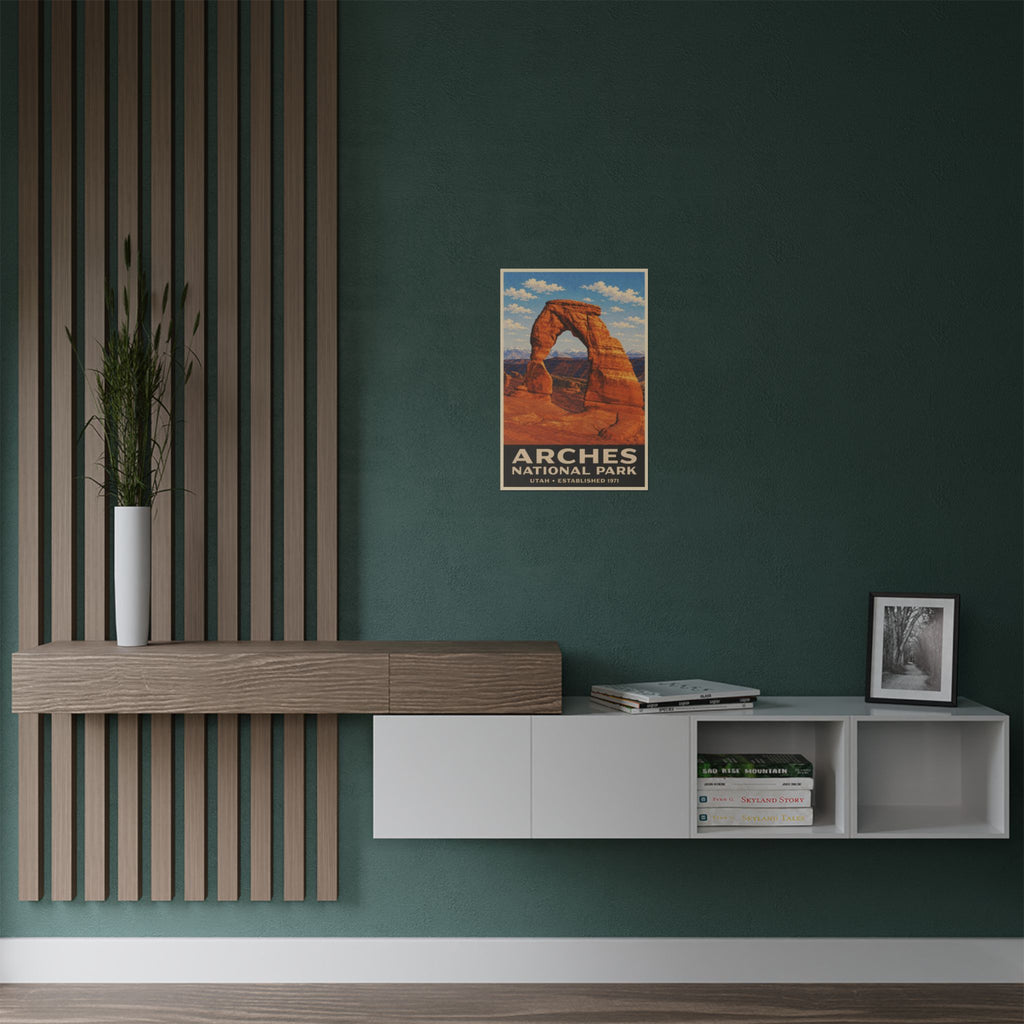 Arches National Park Satin Poster – Vintage Travel Wall Art (300gsm)