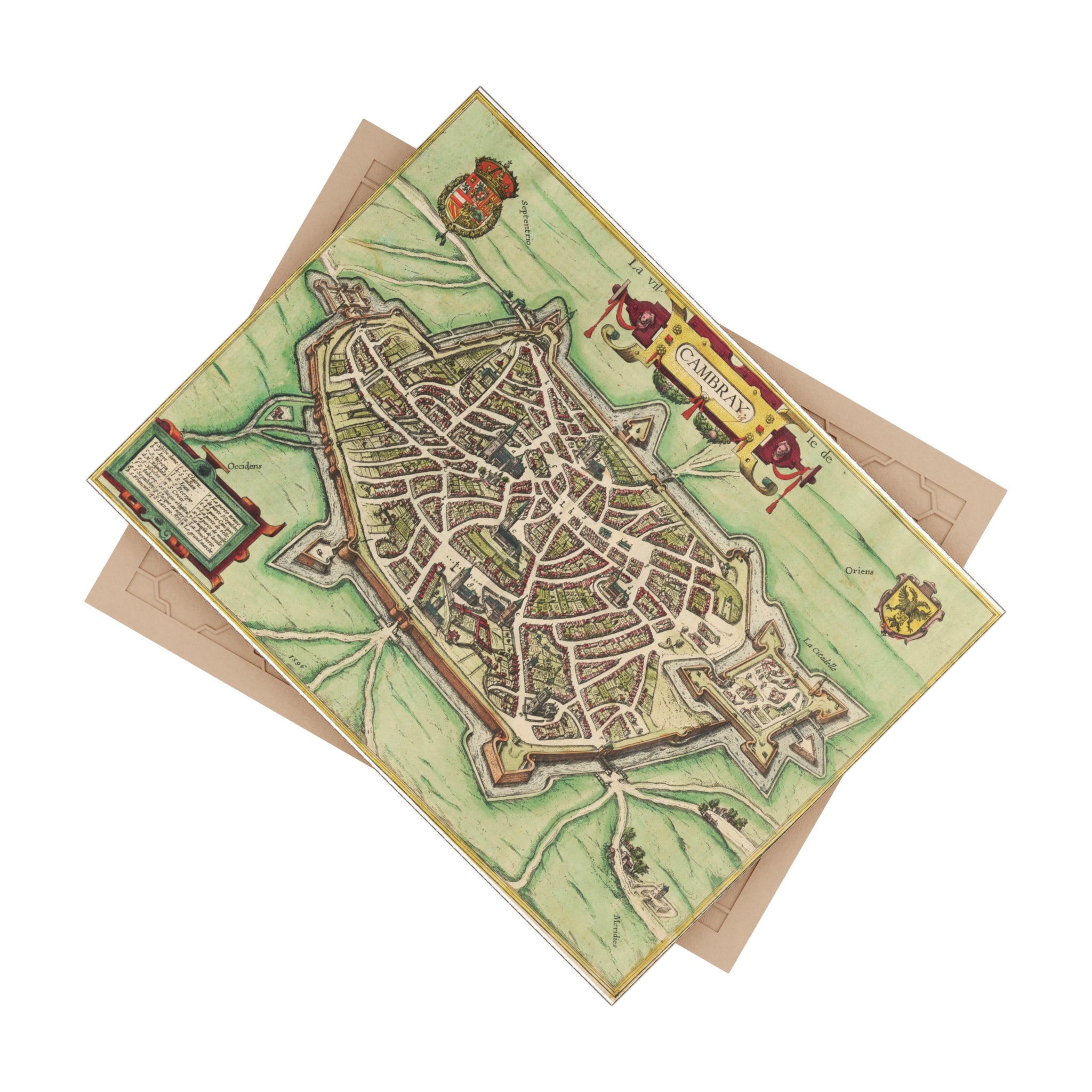 Vintage City Map Ceramic Tile — Antique Style Decorative Photo Tile