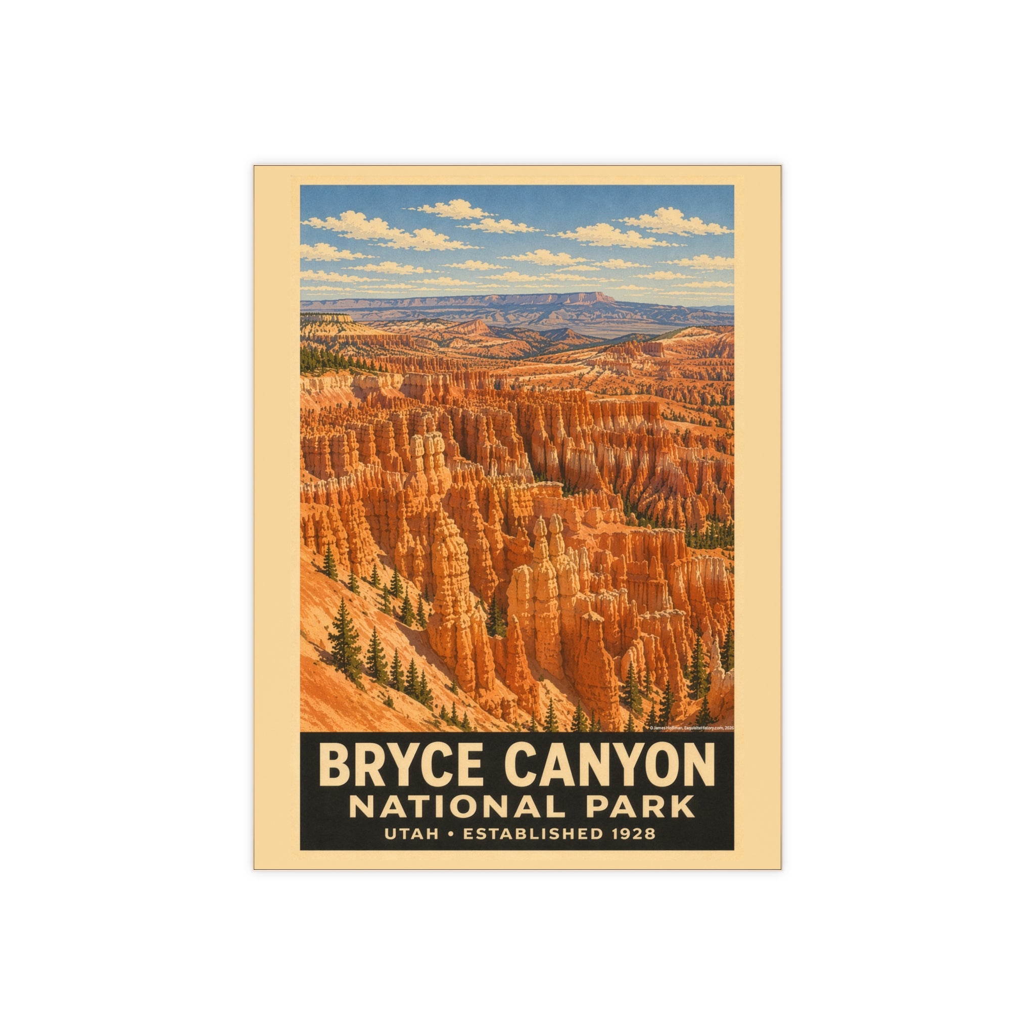 Copy of Bryce Canyon Ceramic Photo Tile — Vintage National Park Poster