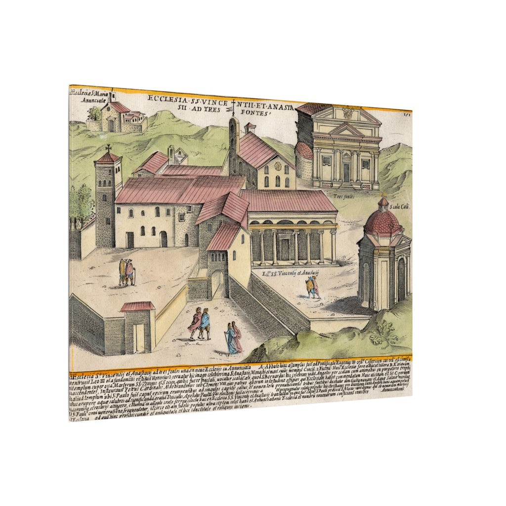 The Church of Saints Vincent and Anastasius at the Three Fountains Historic Canvas Wall Art