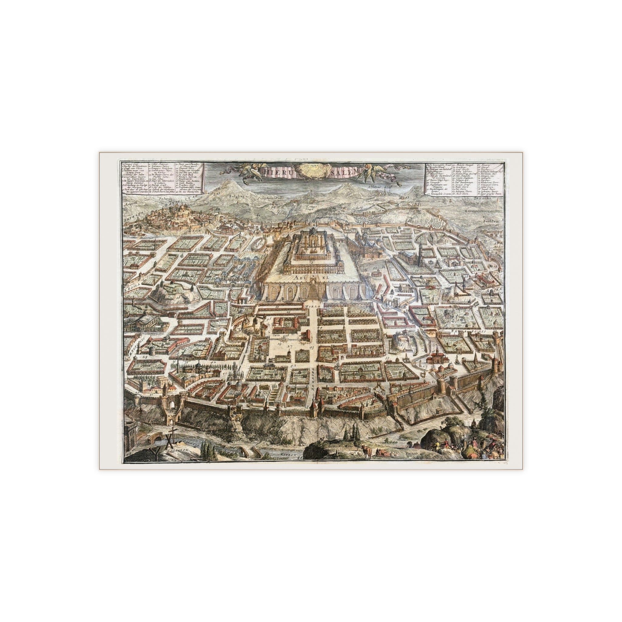 Ancient Jerusalem Historical Ceramic Tile