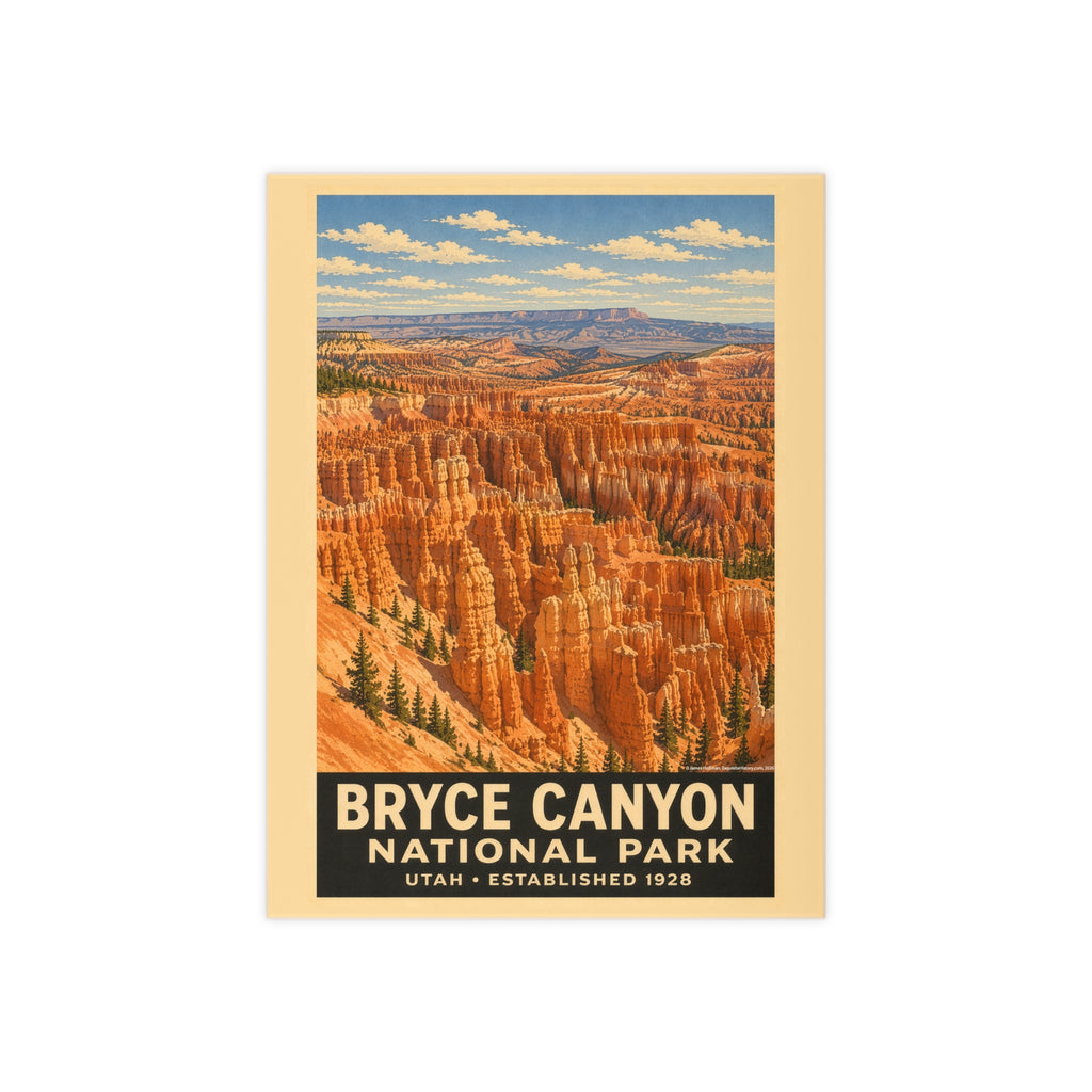 Bryce Canyon Ceramic Photo Tile — Vintage National Park Poster