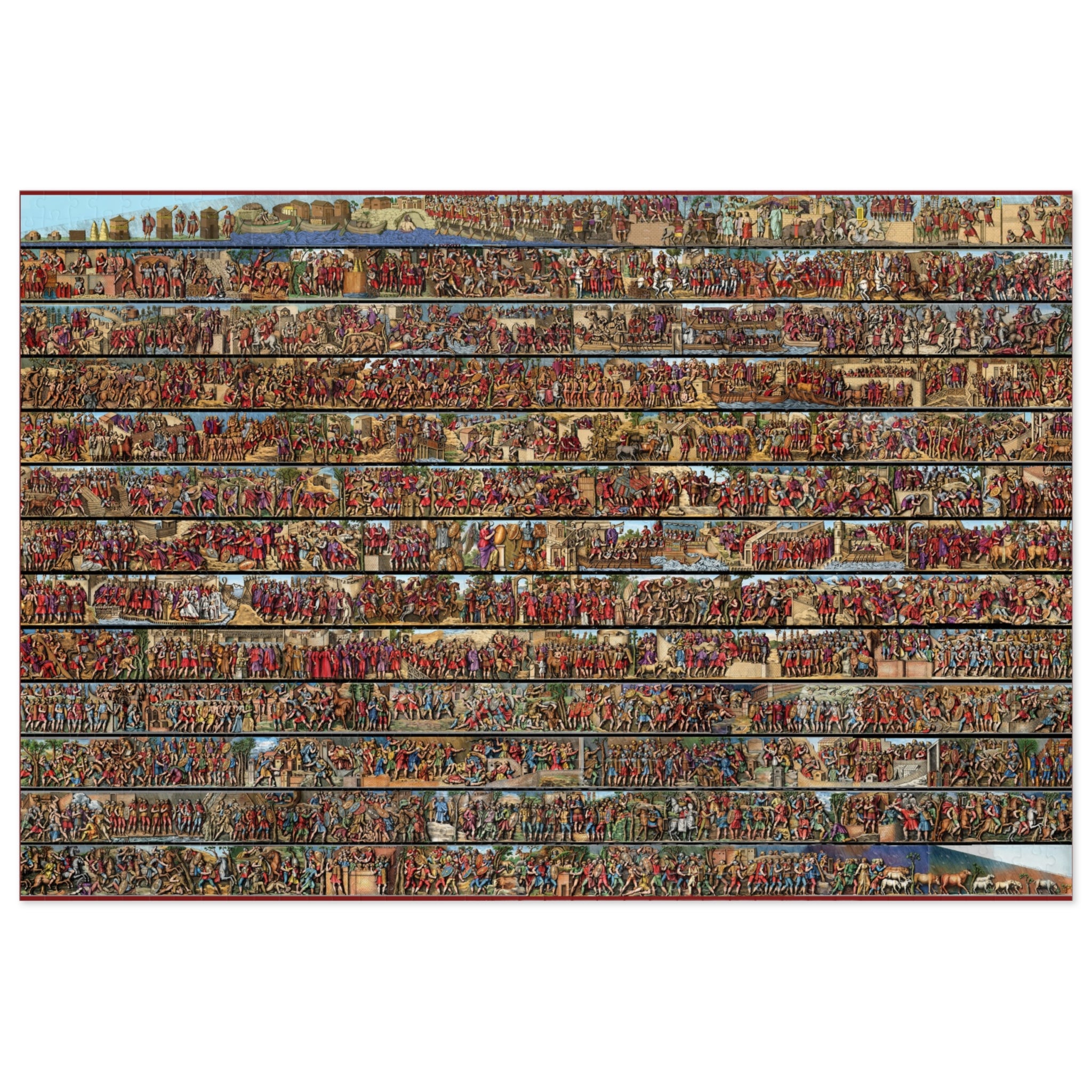 Historical Colorized Trajan's Column Engravings Depiction Jigsaw Puzzle (Tin Box)