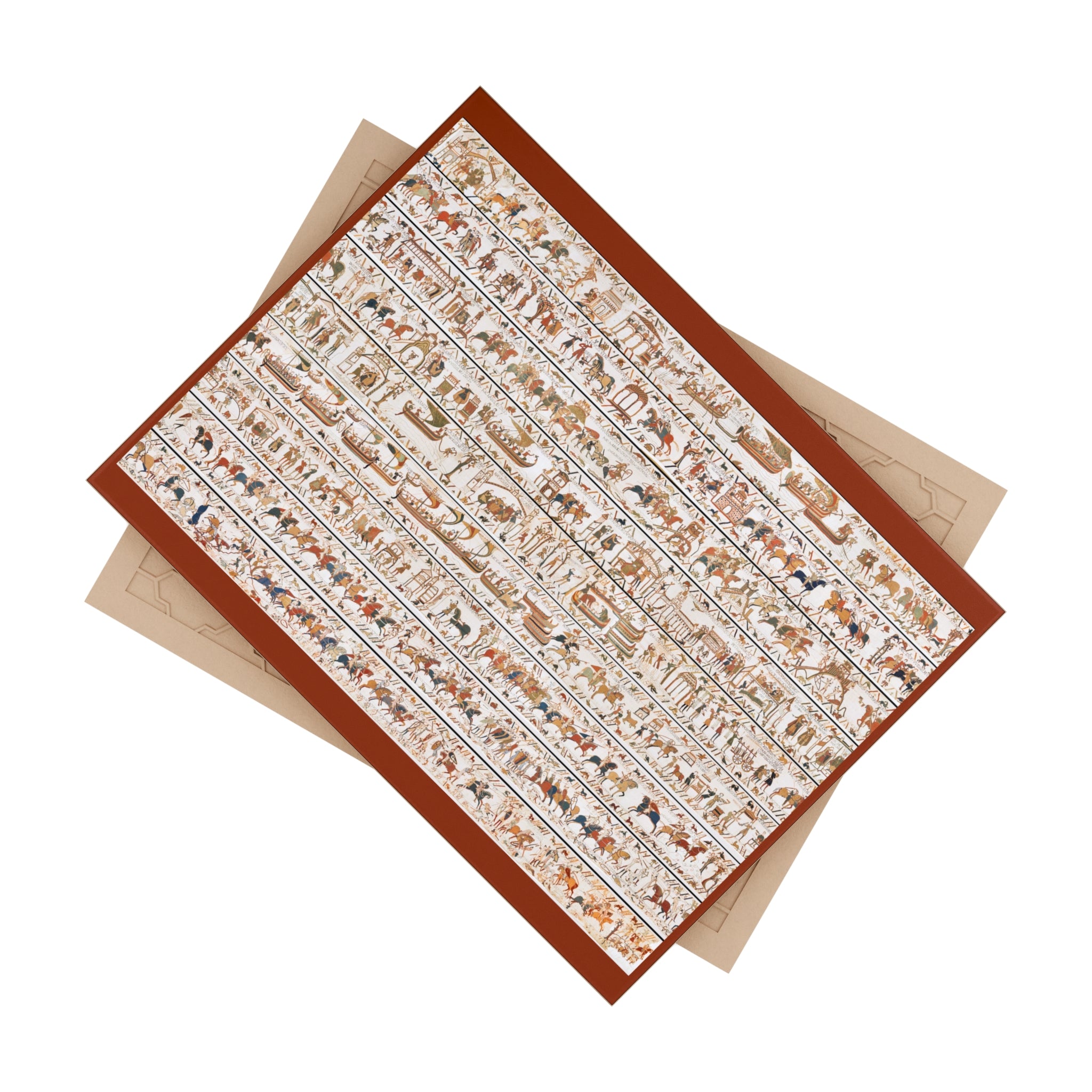 The Bayeux Tapestry in One Image Ceramic Photo Tile | Norman Conquest History Motif