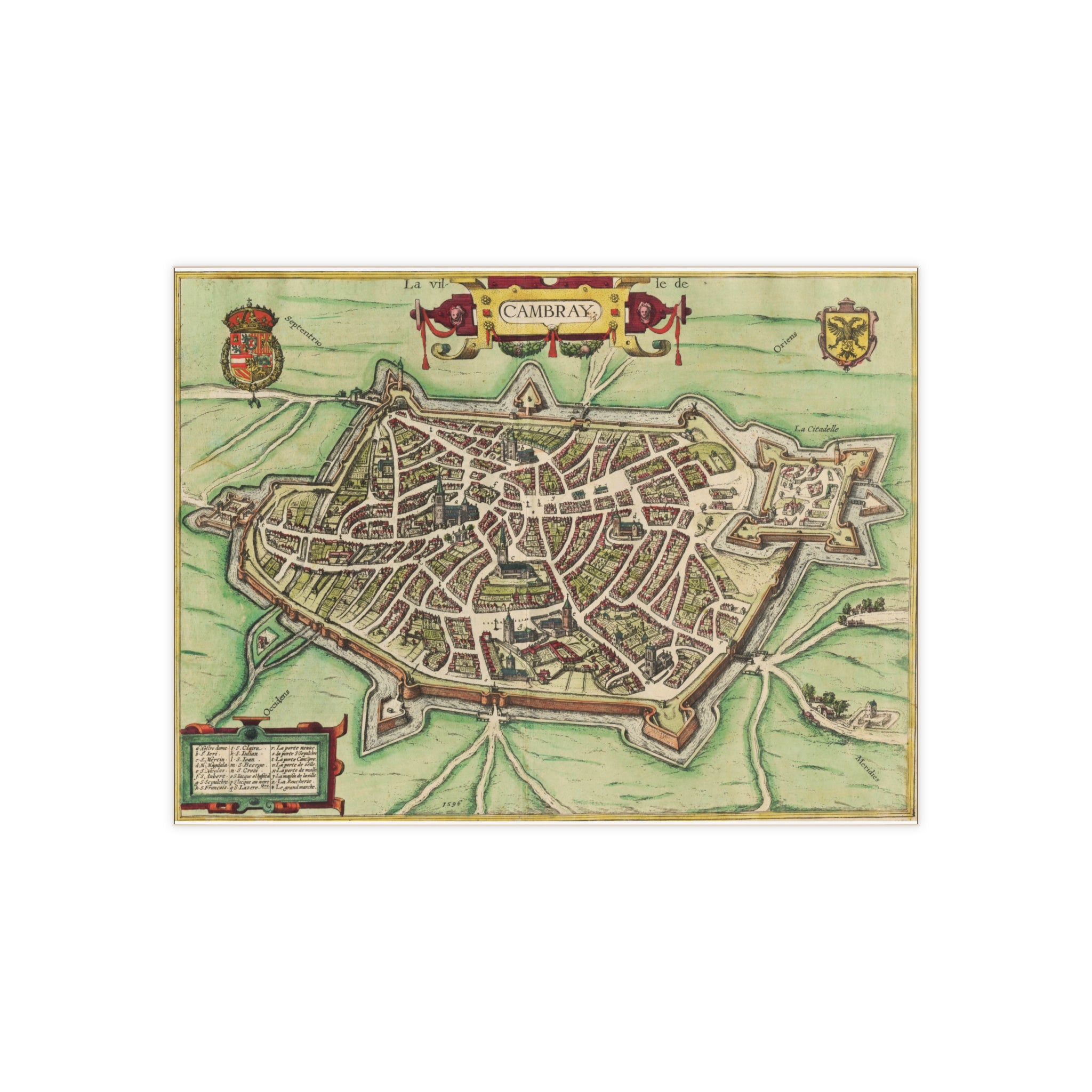 Vintage City Map Ceramic Tile — Antique Style Decorative Photo Tile