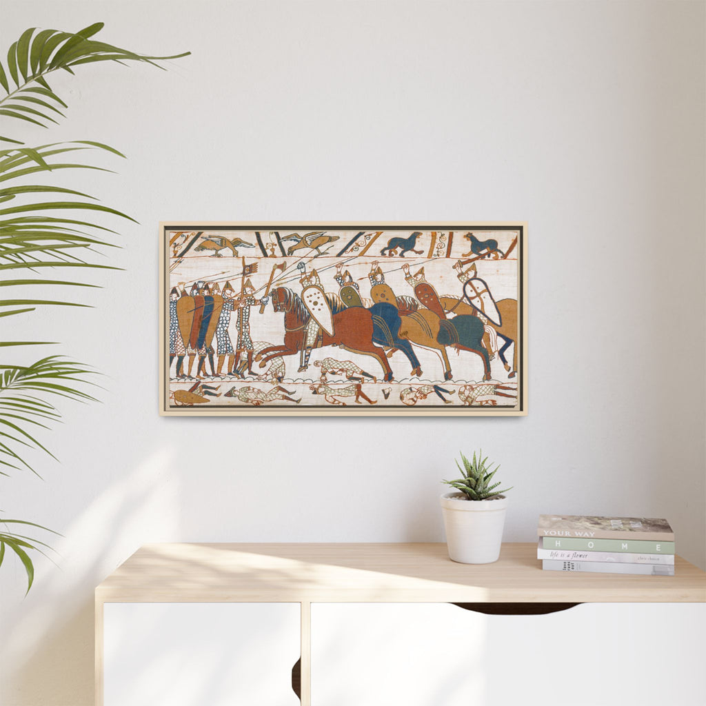 Bayeux Tapestry Battle of Hastings Framed Canvas