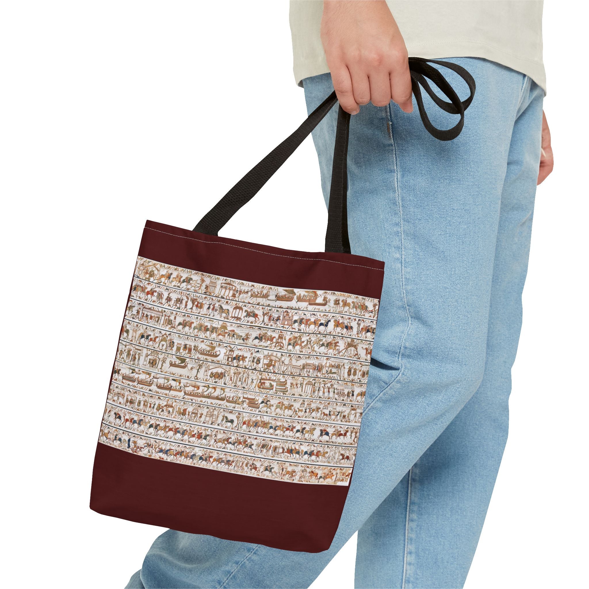 Bayeux Tapestry in One Image Tote Bag | Medieval History Illustration