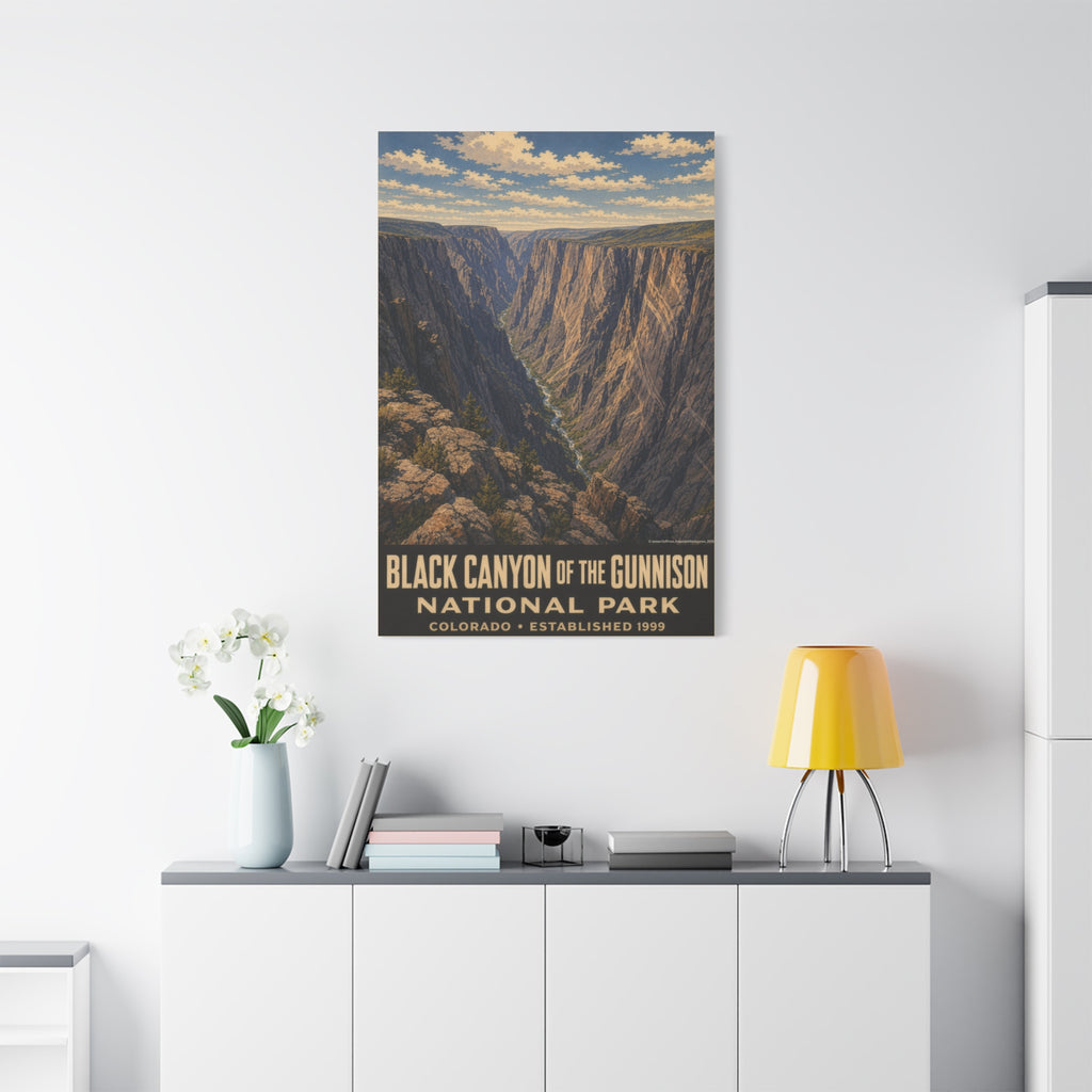 Black Canyon of the Gunnison National Park Matte Stretched Canvas Print