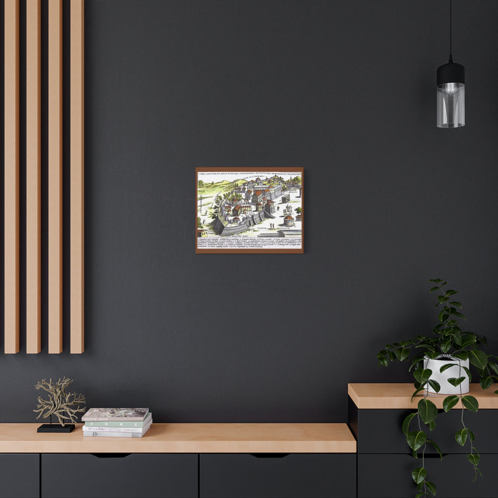 Capitoline Hill & Roman Forum, Ancient Rome Map Matte Canvas