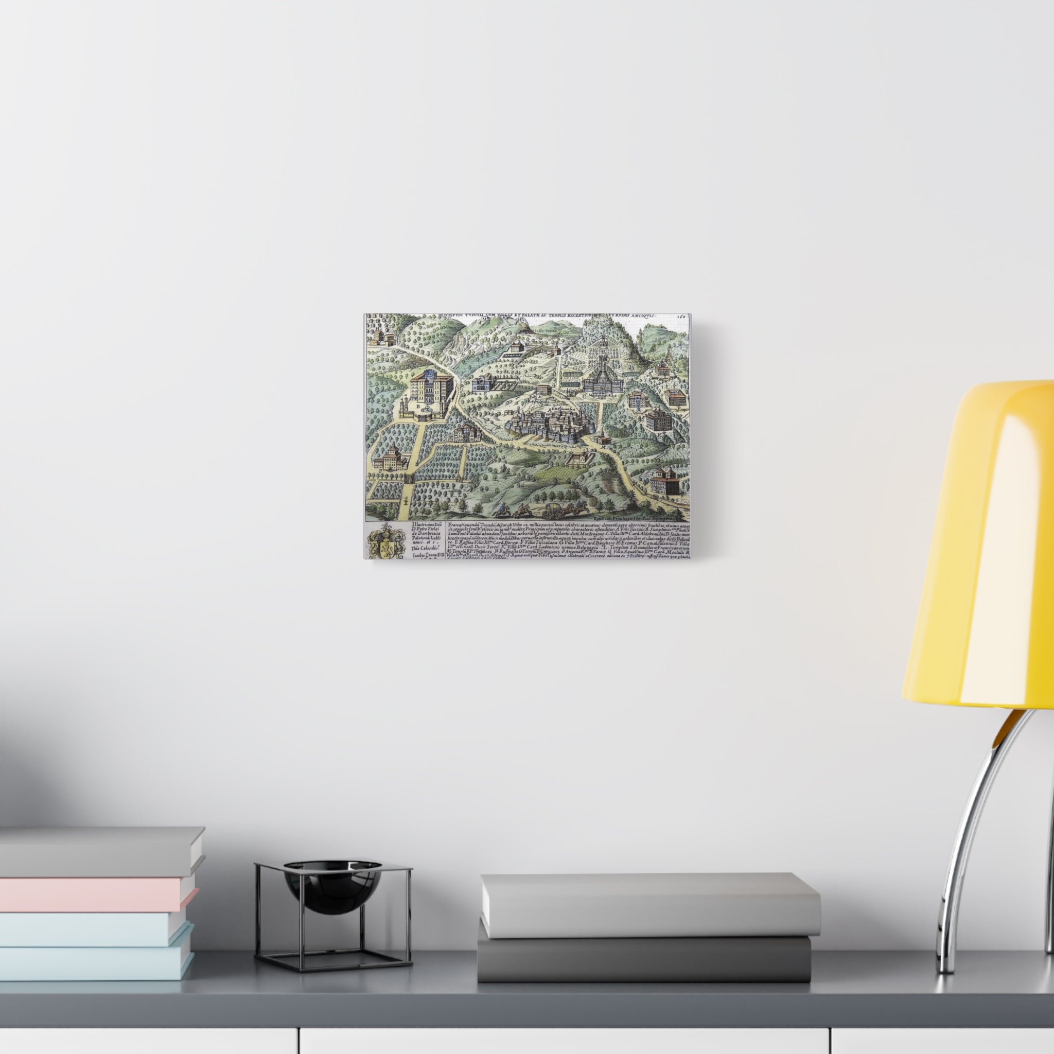 Tusculum Map Matte Canvas | Historic Italian Cartography