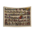 Roman Triumph Engraving Indoor Wall Tapestry | Antique Chariots Soldiers Elephants