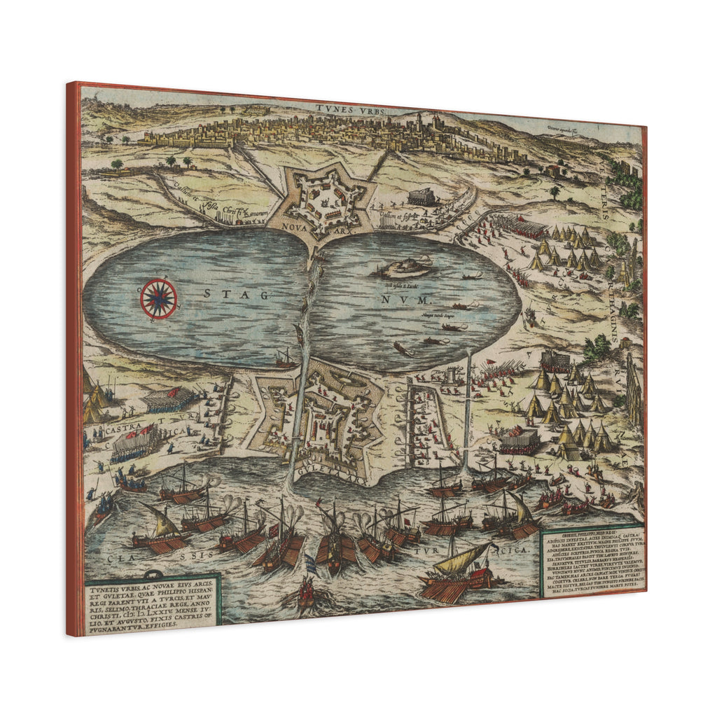 Vintage Nautical Map Canvas