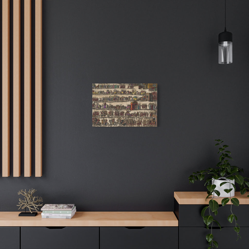 Roman Triumphal Procession Matte Stretched Canvas | Classical Antiquity Wall Art
