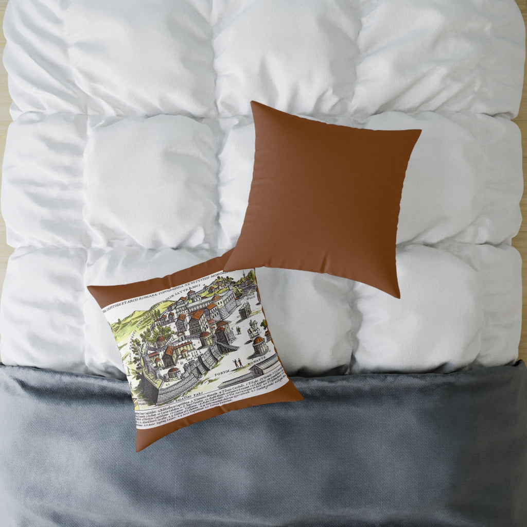 Capitoline Hill & Roman Forum, Ancient Rome Map Pillow | Ancient Rome Throw Pillow