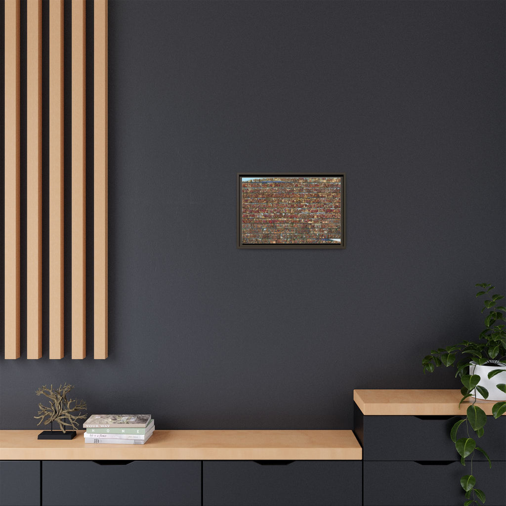 Colorized Depiction of Trajan's Column in Rome Framed Matte Canvas