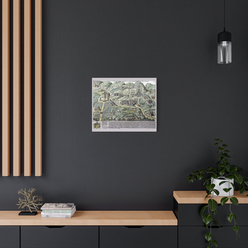 Tusculum Map Matte Canvas | Historic Italian Cartography