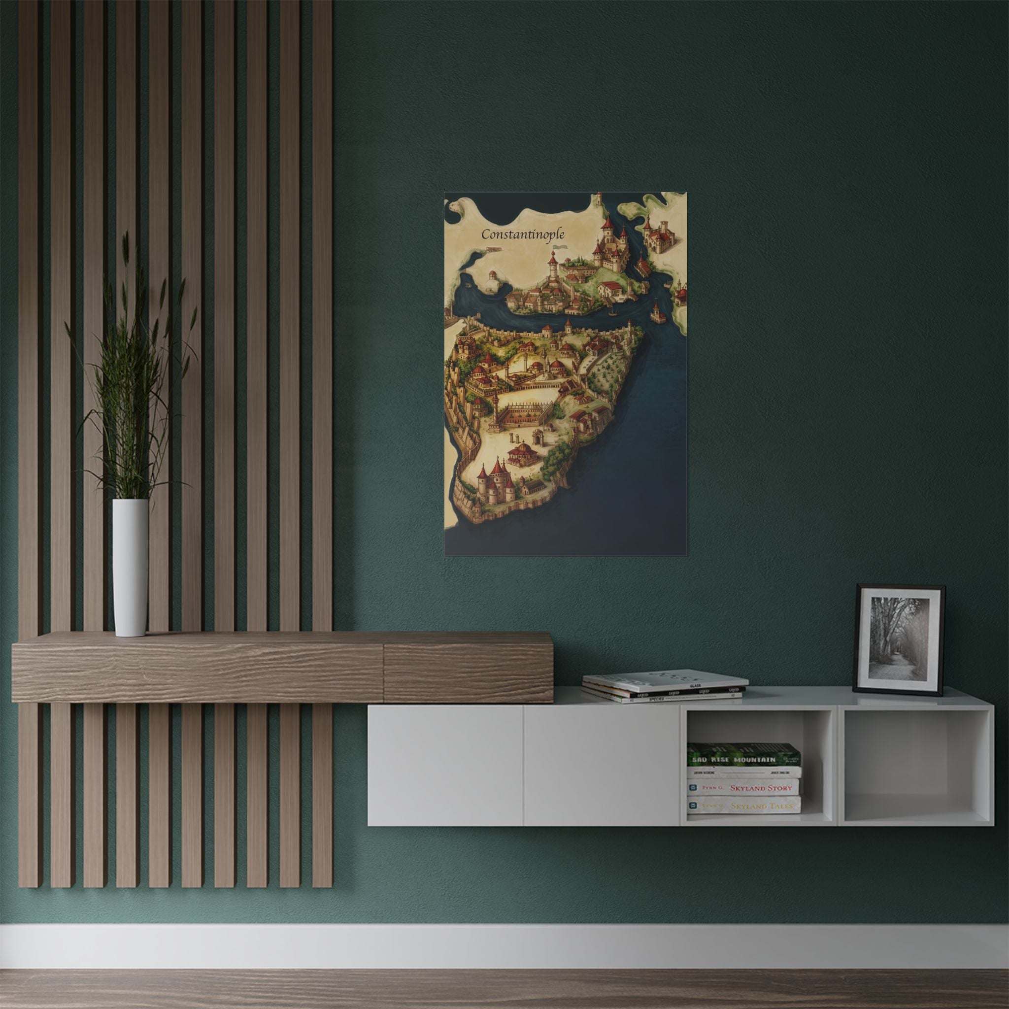 Constantinople Vintage Map Satin Poster (300gsm)