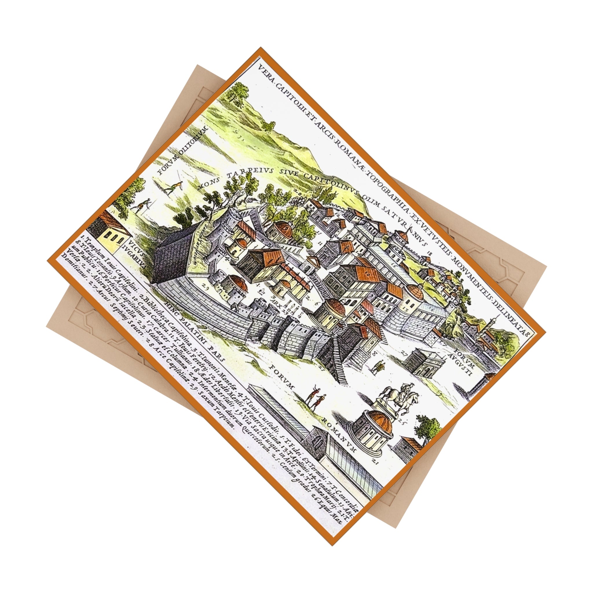 Capitoline Hill Ancient Rome Ceramic Tile | Roman Capitolium Depiction