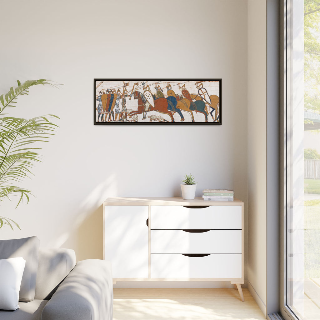 Bayeux Tapestry Battle of Hastings Framed Canvas