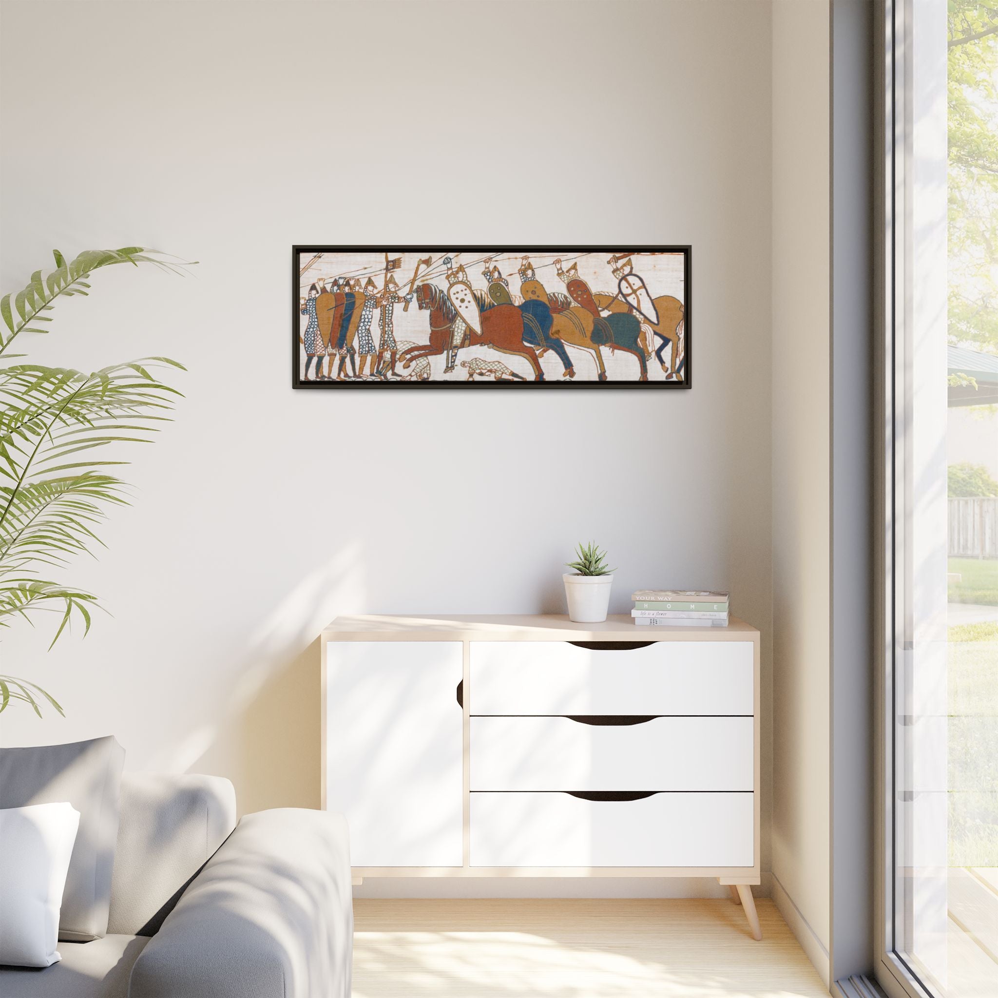 Bayeux Tapestry Battle of Hastings Framed Canvas
