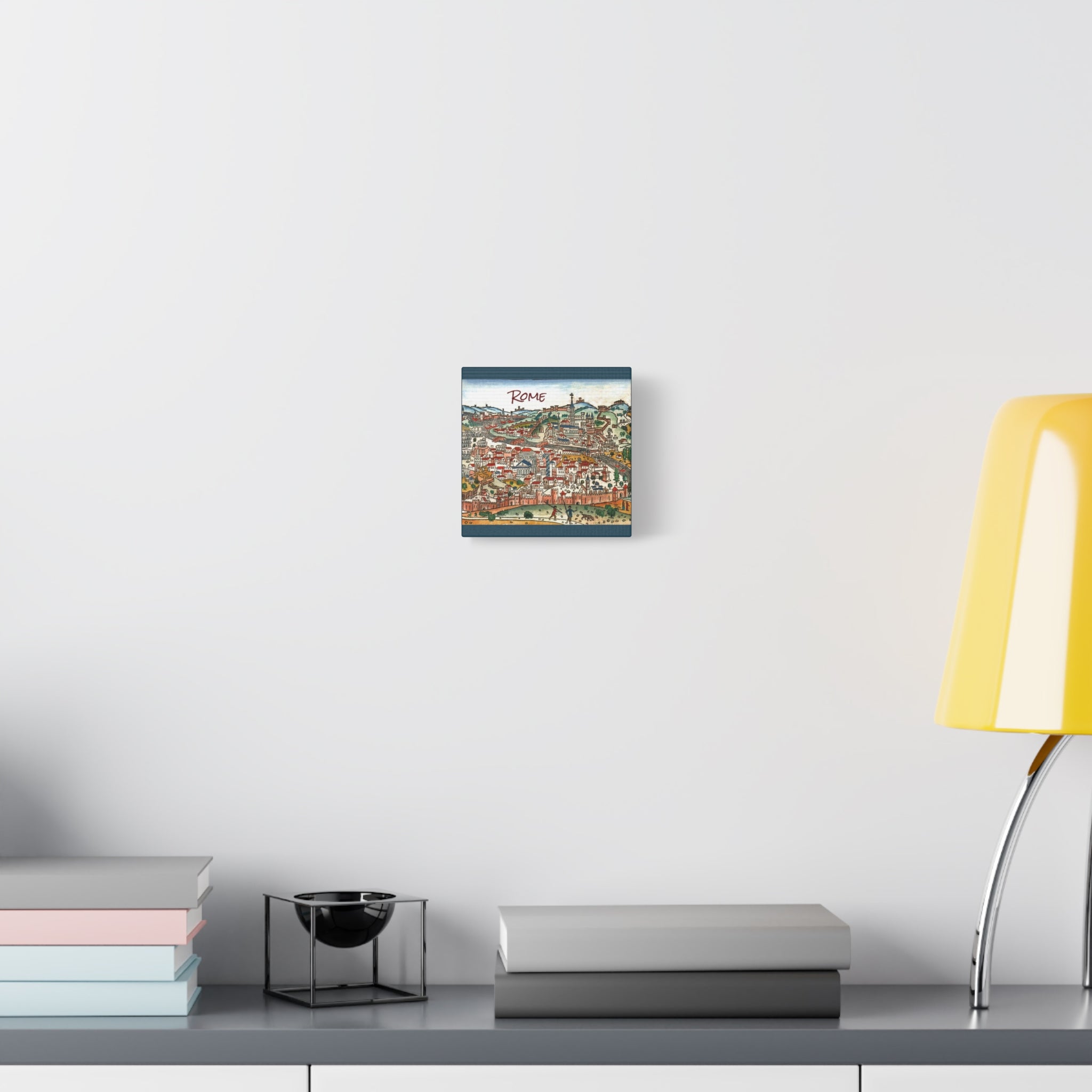 Renaissance Bird's-Eye Map of Rome Matte Canvas