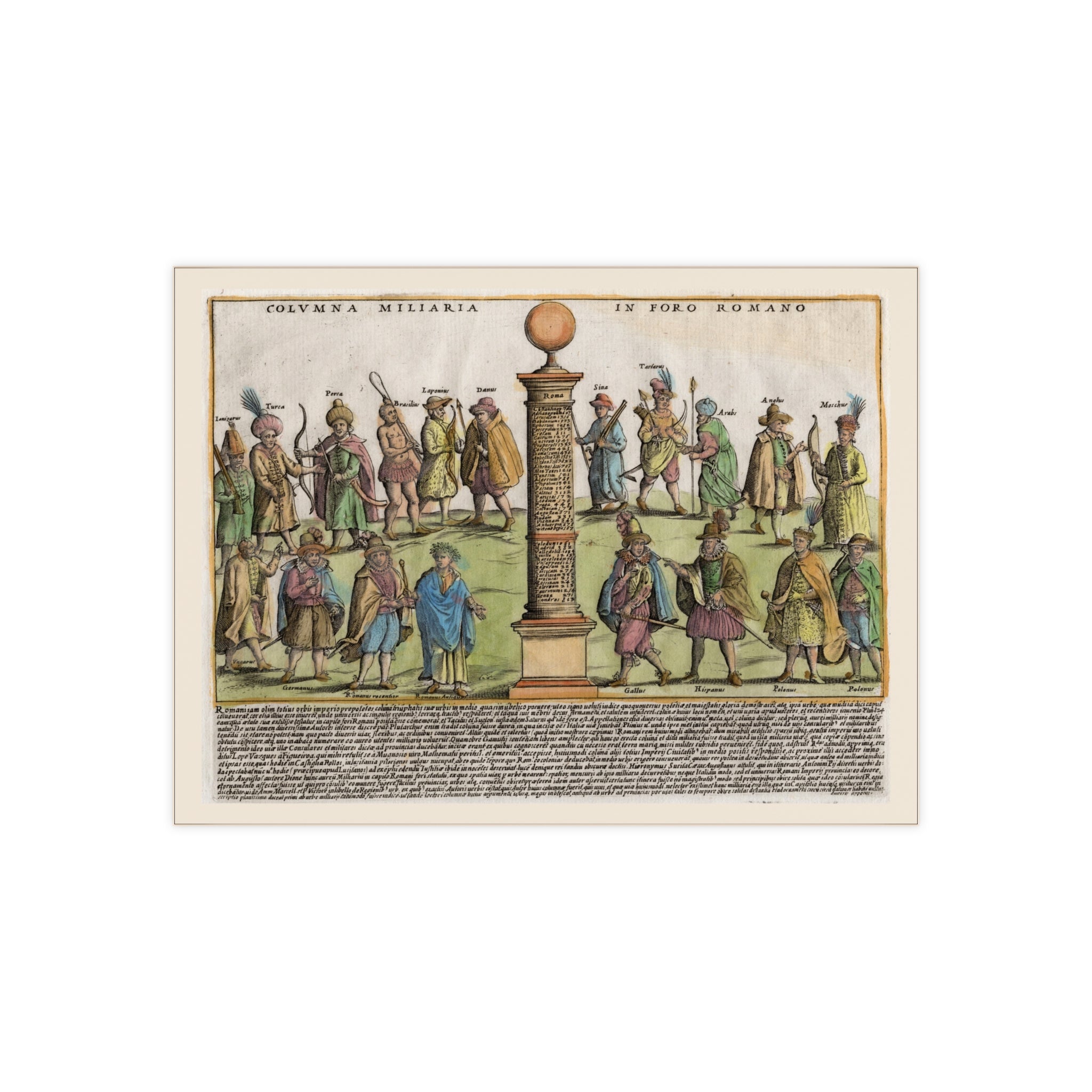 The Milestone Column in the Roman Forum Ceramic Tile