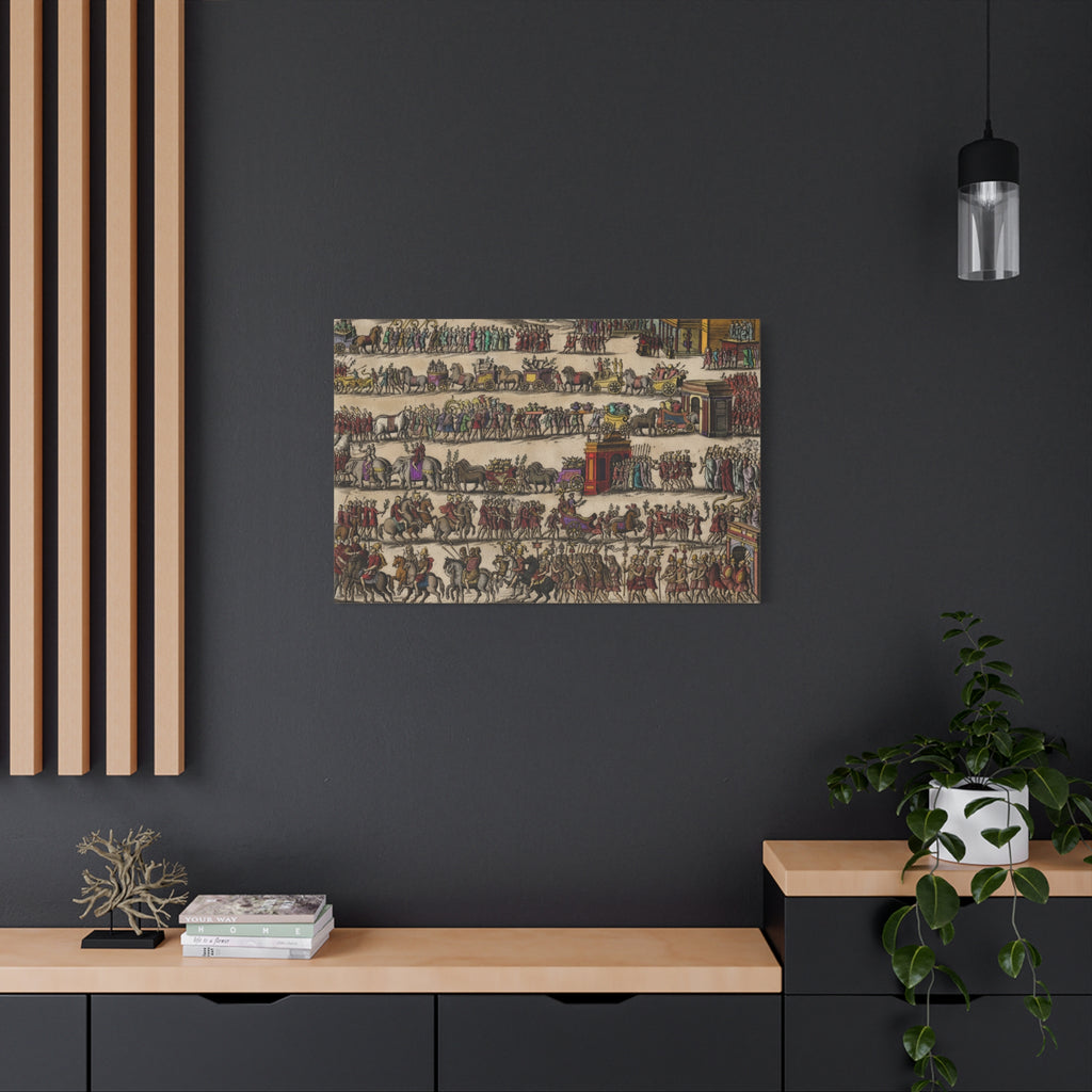 Roman Triumphal Procession Matte Stretched Canvas | Classical Antiquity Wall Art