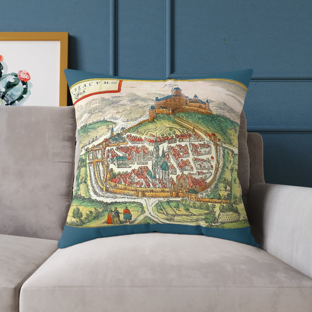 Rouffach Alsace Vintage Cityprint Pillow