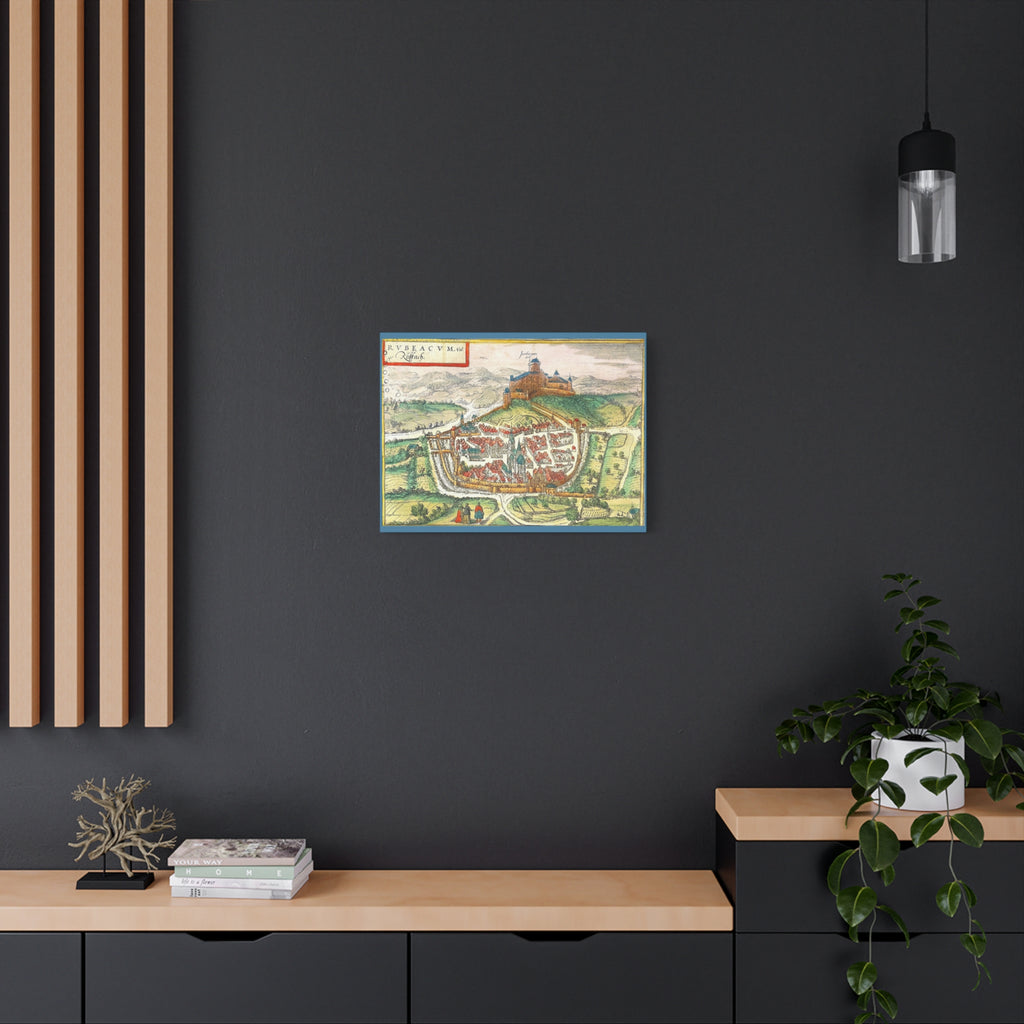 Antique Map of Rouffach Cityscape Canvas | Matte Stretched Wall Art