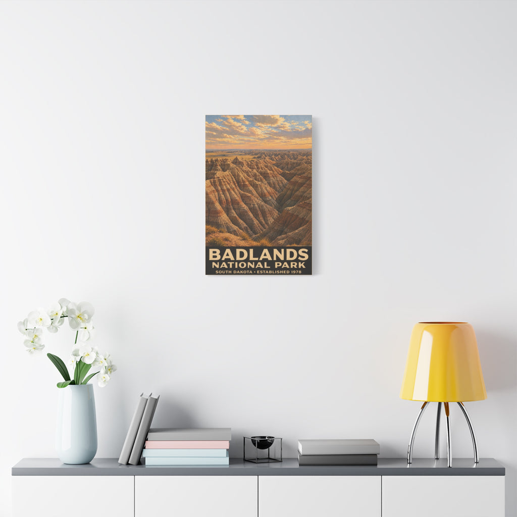 Badlands National Park Matte Canvas Wall Art — Stretched 1.25"