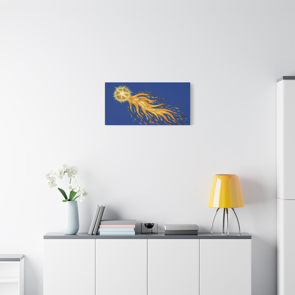 Golden Comet Illustration Matte Canvas