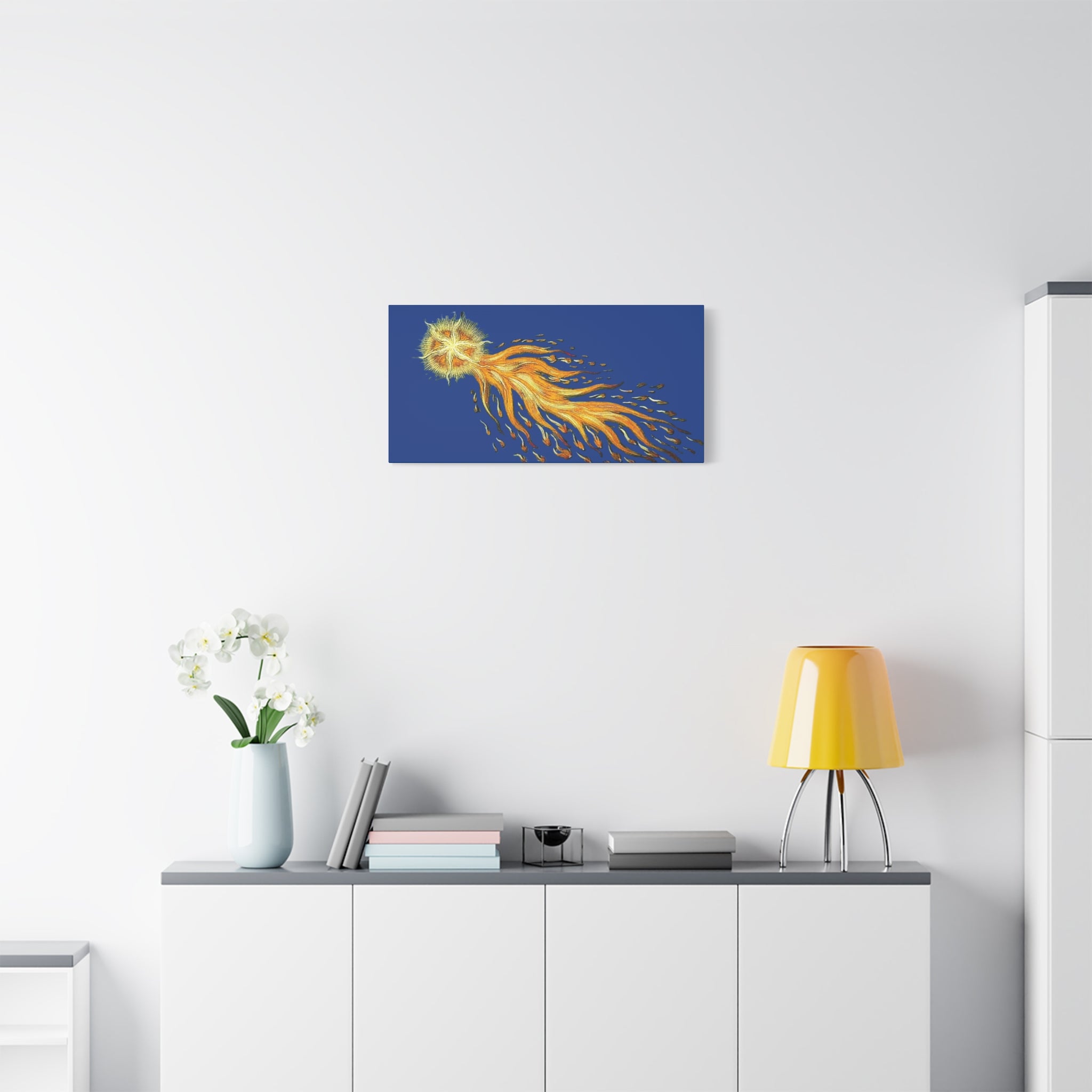Golden Comet Illustration Matte Canvas
