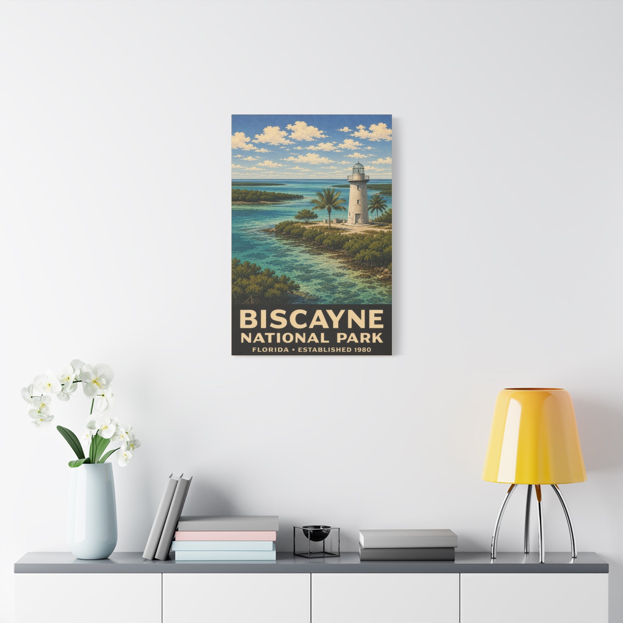 Biscayne National Park Lighthouse Matte Canvas Print