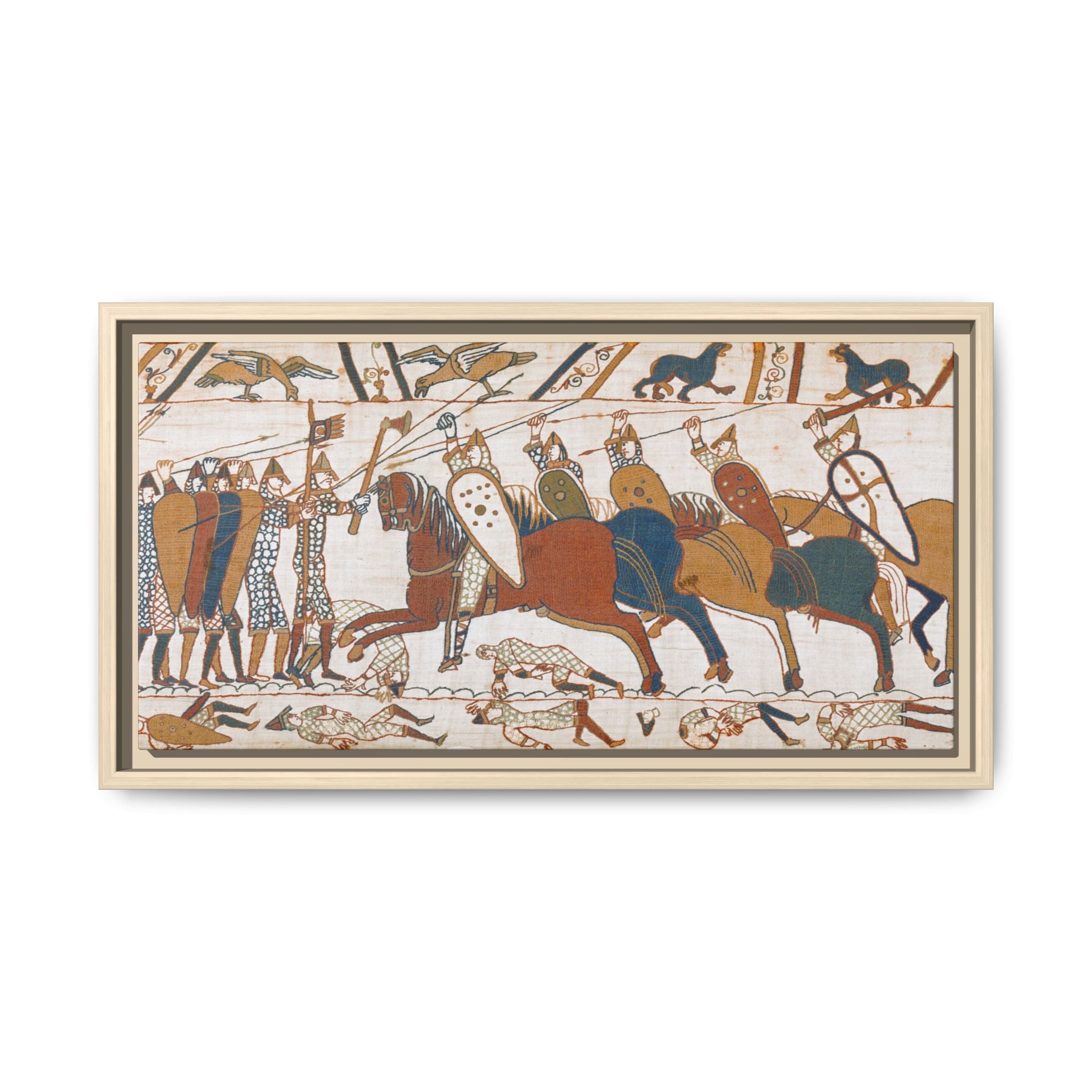 Bayeux Tapestry Battle of Hastings Framed Canvas