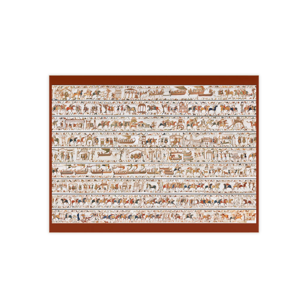 The Bayeux Tapestry in One Image Ceramic Photo Tile | Norman Conquest History Motif