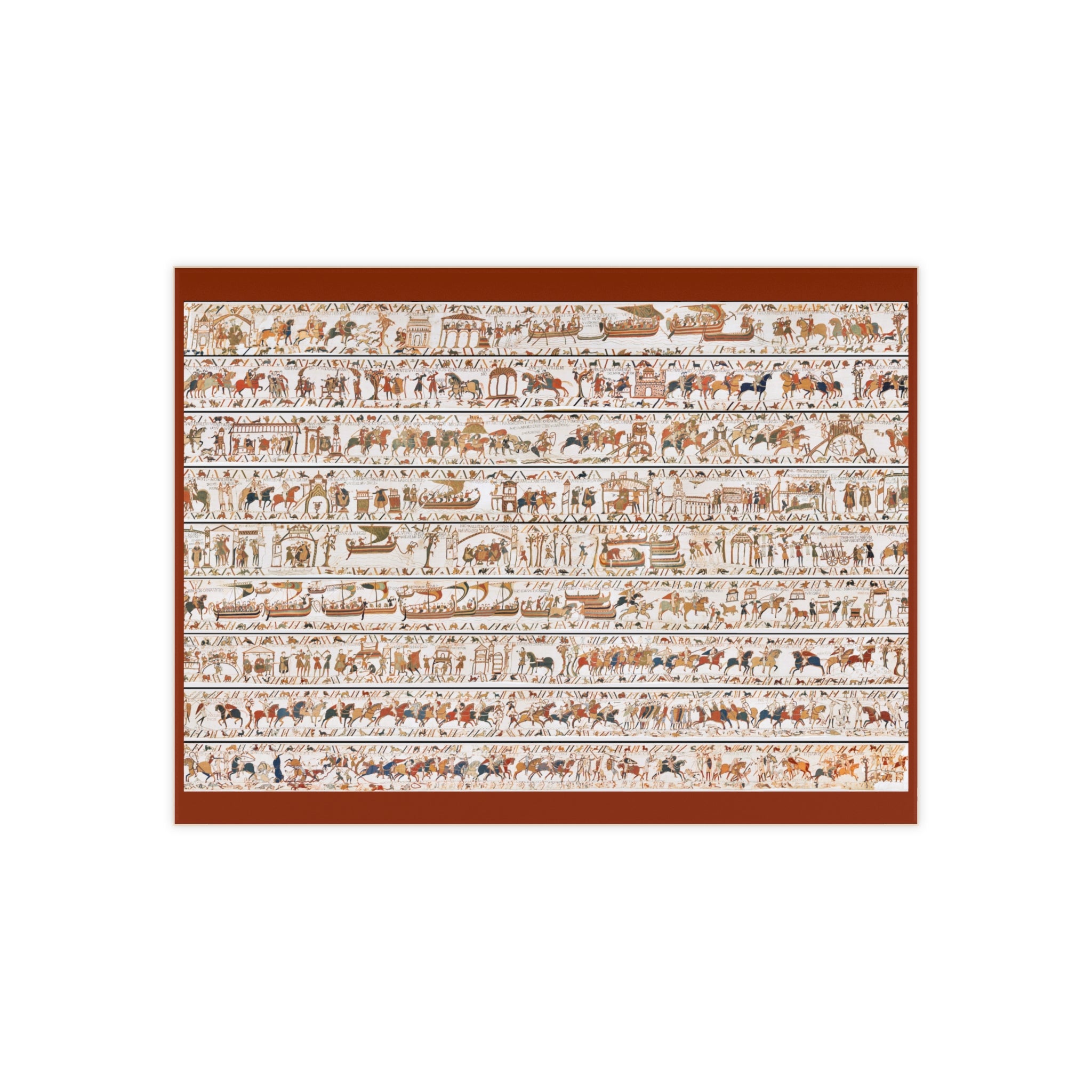 The Bayeux Tapestry in One Image Ceramic Photo Tile | Norman Conquest History Motif