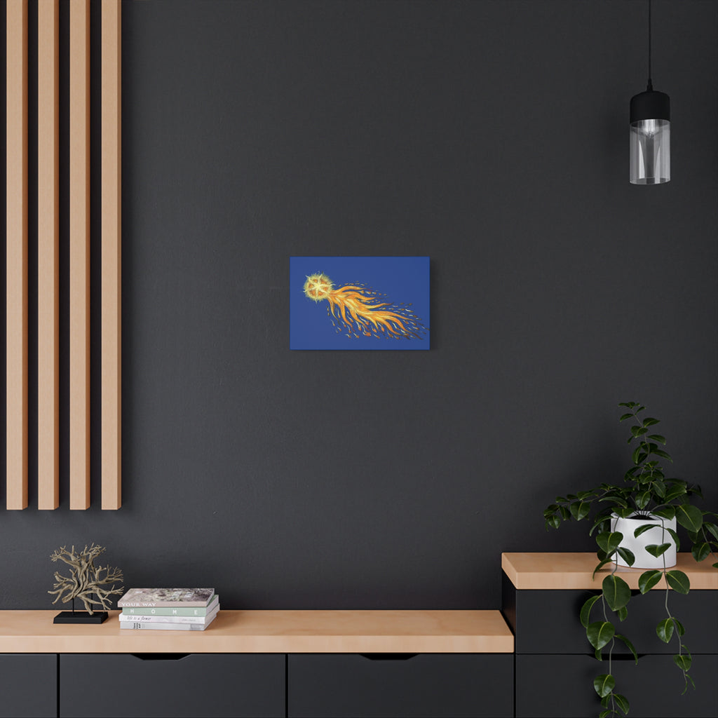 Golden Comet Illustration Matte Canvas