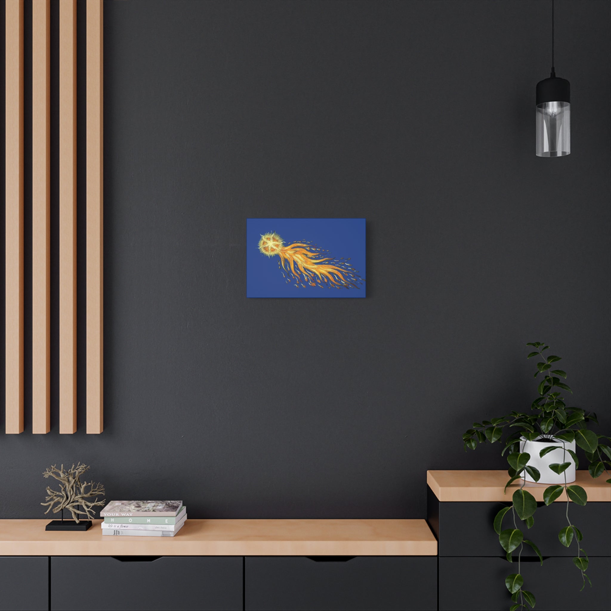 Golden Comet Illustration Matte Canvas