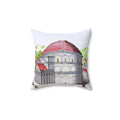 Pantheon Rome Architectural Engraving Pillow | Classical Antique Print