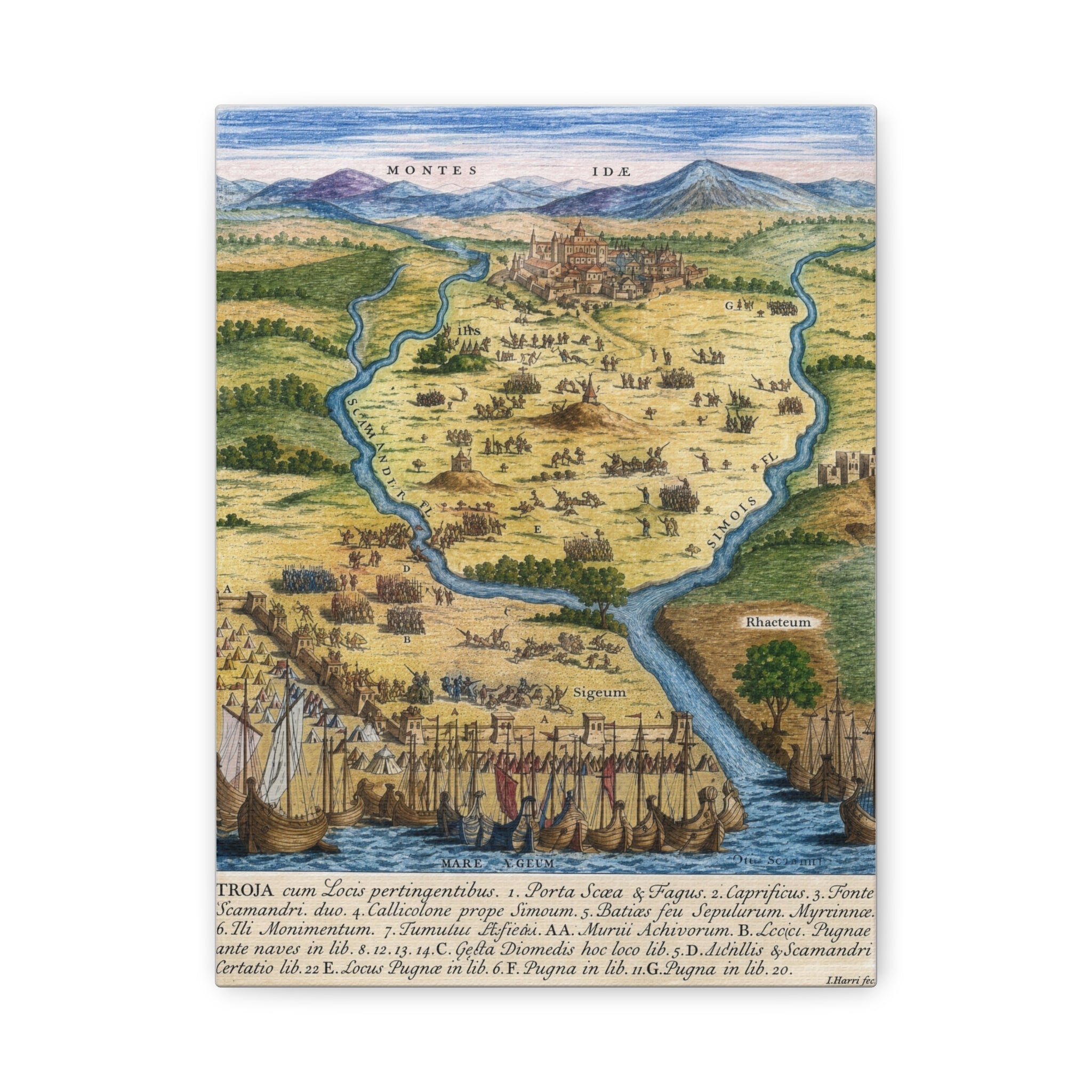 Ancient City of Troy Matte Canvas