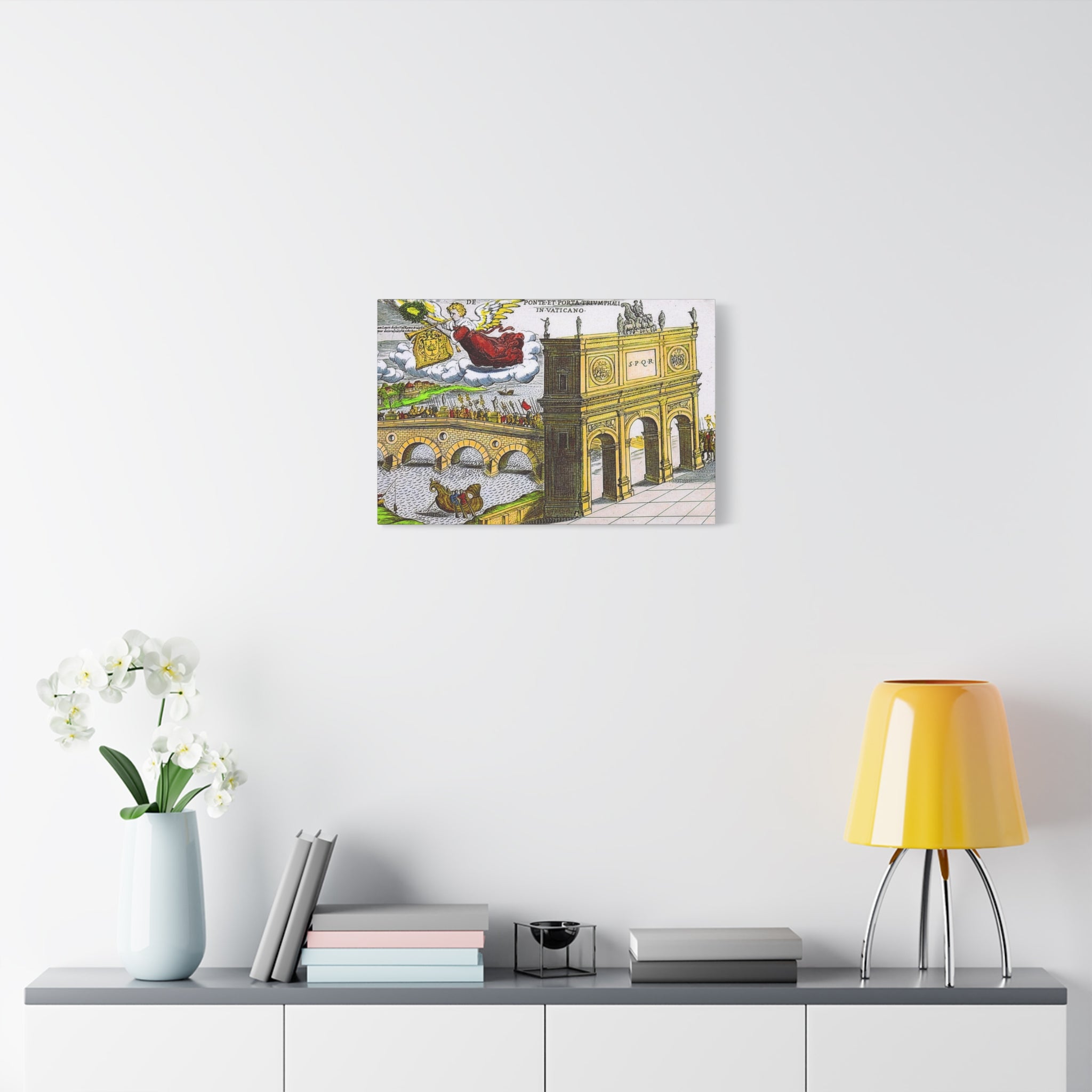 Ancient Rome Arch Illustration Matte Canvas
